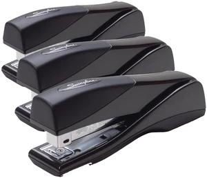 Stapler, Jam Free, Optima Grip Full Size, Ergonomic Cushion, Metal, 25 Sheet Capacity, Black (87810) (Pack of 3) Stapler, Jam Free, Optima Grip Full Size, Ergonomic Cushion, Metal, 25 Sheet Capacity, Black (87810) (Pack of 3)