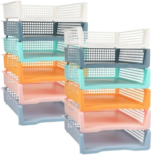 12 Pcs Turn in Trays, Classroom Paper Tray, Pastel, Narrow Plastic Stackable Turn in Bins, Letter Size, Desk File Organizer, Color Coded for Homework, Teacher Office Document Storage 12 Pcs Turn in Trays, Classroom Paper Tray, Pastel, Narrow Plastic Stackable Turn in Bins, Letter Size, Desk File Organizer, Color Coded for Homework, Teacher Office Document Storage