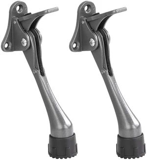 Kickdown Door Stopper 5Inches - 2 Packs One Touch Adjustable Height Door Stop for The Bottom of Door The Bottom of Door Aluminum Alloy Metal Door Stopper with Rubber Tip Silver Gray Kickdown Door Stopper 5Inches - 2 Packs One Touch Adjustable Height Door Stop for The Bottom of Door The Bottom of Door Aluminum Alloy Metal Door Stopper with Rubber Tip Silver Gray