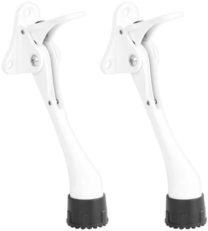 Kickdown Door Stopper 5Inches - 2 Packs One Touch Adjustable Height Door Stop for The Bottom of Door The Bottom of Door Aluminum Alloy Metal Door Stopper with Rubber Tip White Kickdown Door Stopper 5Inches - 2 Packs One Touch Adjustable Height Door Stop for The Bottom of Door The Bottom of Door Aluminum Alloy Metal Door Stopper with Rubber Tip White