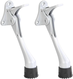 Kickdown Door Stopper 5Inches - 2 Packs One Touch Adjustable Height Door Stop for The Bottom of Door The Bottom of Door Aluminum Alloy Metal Door Stopper with Rubber Tip Silver Kickdown Door Stopper 5Inches - 2 Packs One Touch Adjustable Height Door Stop for The Bottom of Door The Bottom of Door Aluminum Alloy Metal Door Stopper with Rubber Tip Silver