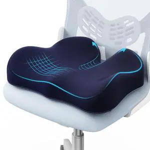 Ergonomic Seat Cushion, Non-Slip Seat Cushion for Office Chair, Blue Relieves Sciatica, Lower Back & Coccyx Pain, Suitable for Office Chair, Car Seat & Driving Ergonomic Seat Cushion, Non-Slip Seat Cushion for Office Chair, Blue Relieves Sciatica, Lower Back & Coccyx Pain, Suitable for Office Chair, Car Seat & Driving