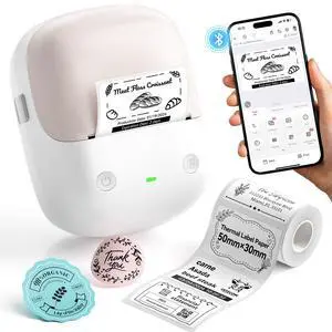 B2 Label Maker Machine with Tape for Home Office, Pink Portable Bluetooth 2 Inch Label Printer with Multiple Templates, Thermal Labeler for Kitchen Coffee Shop Bakery Organization B2 Label Maker Machine with Tape for Home Office, Pink Portable Bluetooth 2 Inch Label Printer with Multiple Templates, Thermal Labeler for Kitchen Coffee Shop Bakery Organization