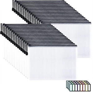 32pcs A4 Zipper Pouch Bags, Mesh Pouch Bags with Labels for Board Games & Puzzles Supplies, Waterproof Document Zipper Cases for School Toys Office Cosmetics Travel Storage,Black 32pcs A4 Zipper Pouch Bags, Mesh Pouch Bags with Labels for Board Games & Puzzles Supplies, Waterproof Document Zipper Cases for School Toys Office Cosmetics Travel Storage,Black
