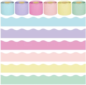 240 Ft Pastel Bulletin Board Borders Colorful Classroom Borders Scalloped Border Trim Pastel Bulletin Board Decorations for Classroom Chalkboard Home Wall Office Decoration, 6 Rolls 240 Ft Pastel Bulletin Board Borders Colorful Classroom Borders Scalloped Border Trim Pastel Bulletin Board Decorations for Classroom Chalkboard Home Wall Office Decoration, 6 Rolls