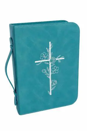Bible Cover Case for Women PU Leather Large Bible Case with Minimalist Debossed Design Christian Bible Accessories for Girls & Women (Teal) Bible Cover Case for Women PU Leather Large Bible Case with Minimalist Debossed Design Christian Bible Accessories for Girls & Women (Teal)