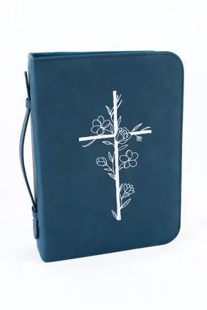 Bible Cover Case for Women - Minimalist Design Debossed Bible Case, Large Bible Covers for Women Bible Accessories (Navy) Bible Cover Case for Women - Minimalist Design Debossed Bible Case, Large Bible Covers for Women Bible Accessories (Navy)