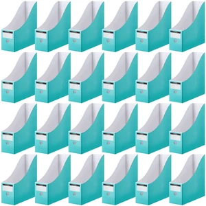 24 Pcs Magazine Files Cardboard Holders,Classic,Mint File Organizer Foldable Paper Storage for Desk, Vertical Holder with Label, Kraft Office Classroom Bins, Document Organizing 24 Pcs Magazine Files Cardboard Holders,Classic,Mint File Organizer Foldable Paper Storage for Desk, Vertical Holder with Label, Kraft Office Classroom Bins, Document Organizing