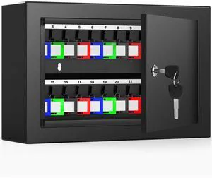 40 Keys Key Cabinet Anti-Theft Key Lock Box with Key Tags, Adjustable Key Organizer Wall Safe for Office House Rental Business 40 Keys Key Cabinet Anti-Theft Key Lock Box with Key Tags, Adjustable Key Organizer Wall Safe for Office House Rental Business