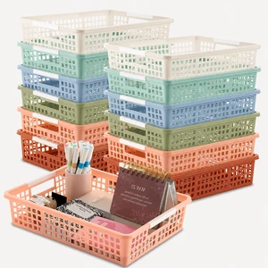 12 Pack Plastic Turn in Paper Trays for Classroom Storage Bin Basket Organizers for School Teacher Supplies Classroom Office Home Organization and Storage Tray Holds 4A Paper File (Boho) 12 Pack Plastic Turn in Paper Trays for Classroom Storage Bin Basket Organizers for School Teacher Supplies Classroom Office Home Organization and Storage Tray Holds 4A Paper File (Boho)