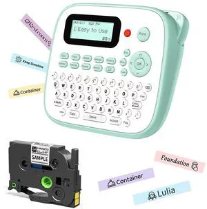 D210S Label Maker Machine with-Tape for Kids School Supplies, Green Handheld Desktop Labeler Waterproof-Labels-12mm 0.47 Laminated White, Multiple Symbols for Home Office Classroom Teachers D210S Label Maker Machine with-Tape for Kids School Supplies, Green Handheld Desktop Labeler Waterproof-Labels-12mm 0.47 Laminated White, Multiple Symbols for Home Office Classroom Teachers
