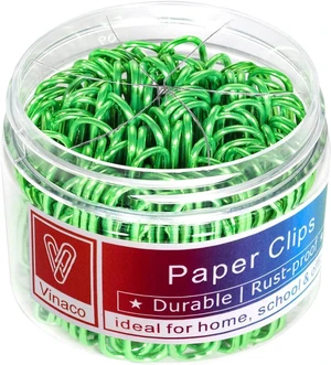 Green Paper Clips Assorted Sizes 400PCS, 1.3" & 2" for Office School Vinyl Coated Steel paperclips, Rustproof & Scratch Resistant for Office School Files, Heavy Duty, Multi-Purpose DIY Green Paper Clips Assorted Sizes 400PCS, 1.3" & 2" for Office School Vinyl Coated Steel paperclips, Rustproof & Scratch Resistant for Office School Files, Heavy Duty, Multi-Purpose DIY