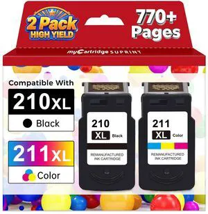 Replacement for Canon 210 XL 211 XL Ink Cartridge 2PK High Yield Upgraded Chip PG 210XL CL 211XL Black Color Combo Pack for PIXMA MX410 MX340 MP495 MP280 MP240 MP250 Printer Eco Replacement for Canon 210 XL 211 XL Ink Cartridge 2PK High Yield Upgraded Chip PG 210XL CL 211XL Black Color Combo Pack for PIXMA MX410 MX340 MP495 MP280 MP240 MP250 Printer Eco