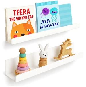 2 Pack Magnetic Book Shelf for Whiteboard - 17 Inch Reusable Acrylic Magnetic Shelves, Holds 11 lbs, Magnetic Book Display for Classrooms, Kitchen(White) 2 Pack Magnetic Book Shelf for Whiteboard - 17 Inch Reusable Acrylic Magnetic Shelves, Holds 11 lbs, Magnetic Book Display for Classrooms, Kitchen(White)