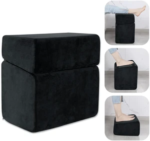Under Desk Foot Rest, Ergonomic Office Footrest with 3 Adjustable Heights, High-Density Memory Foam Leg Rest for Home, Travel, Airplane with Washable Cover Under Desk Foot Rest, Ergonomic Office Footrest with 3 Adjustable Heights, High-Density Memory Foam Leg Rest for Home, Travel, Airplane with Washable Cover