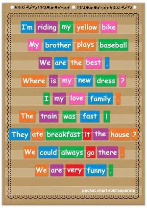 Standard Pocket Charts, Clear 10 Pocket Chart for Teacher Lessons in a Classroom or Home Use Fits Standard 3 Sentence Strips and Word Cards, Brown Standard Pocket Charts, Clear 10 Pocket Chart for Teacher Lessons in a Classroom or Home Use Fits Standard 3 Sentence Strips and Word Cards, Brown