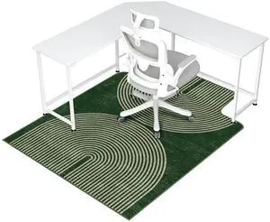 Office Chair Mat for Hardwood Floor & Tile Floor,48"X 60"-Convex Geo Green Heavy Duty Desk Chair Mat for Hard Floors, Under Desk Rug for Rolling Computer Chair,Anti Slip,Low Pile Carpet Protector Office Chair Mat for Hardwood Floor & Tile Floor,48"X 60"-Convex Geo Green Heavy Duty Desk Chair Mat for Hard Floors, Under Desk Rug for Rolling Computer Chair,Anti Slip,Low Pile Carpet Protector