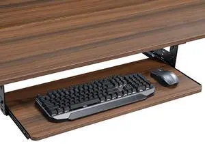 Adjustable Keyboard Tray Under Desk, 28x11 Inch Large Slide Out Keyboard & Mouse Platform Tray, Wooden Pull Out Computer Keyboard Drawer for Typing Home Office Desk, Walnut Adjustable Keyboard Tray Under Desk, 28x11 Inch Large Slide Out Keyboard & Mouse Platform Tray, Wooden Pull Out Computer Keyboard Drawer for Typing Home Office Desk, Walnut