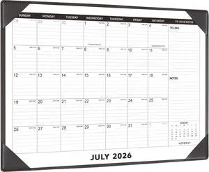 Desk Calendar 2026-2027 with Protective Mat 22" x 17" 18Month Desk Pad Calendar - Desktop Calendar from July 2026 to December 2027 - Monthly Calendar for Home, School and Office Desk Calendar 2026-2027 with Protective Mat 22" x 17" 18Month Desk Pad Calendar - Desktop Calendar from July 2026 to December 2027 - Monthly Calendar for Home, School and Office
