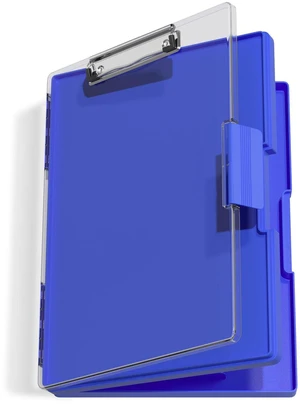 Clipboard with Storage, Blue 8.5 x 11 Clip Board, Dual Compartmen Folder Nursing Side Opening, Heavy Duty Organization Box, Smooth Writing for Teachers, Classroom, Size 13.3 x 9.4 x 1.5 in Clipboard with Storage, Blue 8.5 x 11 Clip Board, Dual Compartmen Folder Nursing Side Opening, Heavy Duty Organization Box, Smooth Writing for Teachers, Classroom, Size 13.3 x 9.4 x 1.5 in
