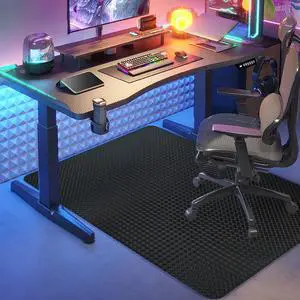 Gaming Chair Mat for Hardwood Floor, 55"×36" Chair Mat, Easy Glide Non-Slip Office Chair Mat for Rolling Chairs, Easy to Clean, Floor Protector, Computer Mat for Home Office, Gaming, Black Gaming Chair Mat for Hardwood Floor, 55"×36" Chair Mat, Easy Glide Non-Slip Office Chair Mat for Rolling Chairs, Easy to Clean, Floor Protector, Computer Mat for Home Office, Gaming, Black