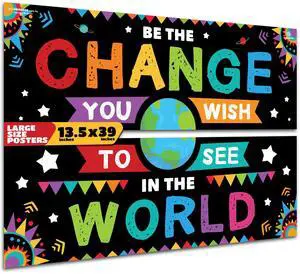 2 Pack 13.5"x39" Motivational Educational Posters & Charts Classroom Banners Educational Teacher Posters for Classroom - Inspirational Decor for Pre, Elementary and Middle School 2 Pack 13.5"x39" Motivational Educational Posters & Charts Classroom Banners Educational Teacher Posters for Classroom - Inspirational Decor for Pre, Elementary and Middle School