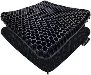 Gel Seat Cushion for Long Sitting Pressure Relief - Non-Slip Gel Chair Cushions for Back, Sciatica, Tailbone Pain Relief - Seat Cushion for Office Desk Chair, Car Seat Wheelchair Cushions Gel Seat Cushion for Long Sitting Pressure Relief - Non-Slip Gel Chair Cushions for Back, Sciatica, Tailbone Pain Relief - Seat Cushion for Office Desk Chair, Car Seat Wheelchair Cushions
