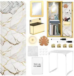 25 Pcs Locker Accessories, Locker Wallpaper,Marble,Gold Marble Gold, Locker Organizer, First Day of School Essential, Shelf Mirror LED Light Pen Holder Magnetic Dry Erase Board Rug 25 Pcs Locker Accessories, Locker Wallpaper,Marble,Gold Marble Gold, Locker Organizer, First Day of School Essential, Shelf Mirror LED Light Pen Holder Magnetic Dry Erase Board Rug