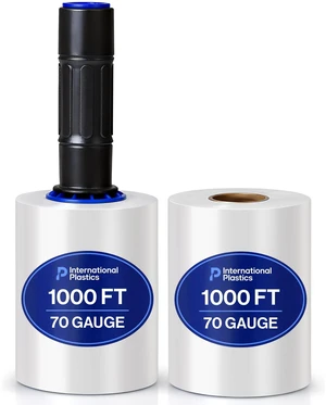 5" Plastic Stretch Wrap with Extended Handles 500% Stretch Film Cling Durable Adhering Packing Moving Packaging Heavy Duty Shrink (Clear, 1200ft each, 2 Pack) 5" Plastic Stretch Wrap with Extended Handles 500% Stretch Film Cling Durable Adhering Packing Moving Packaging Heavy Duty Shrink (Clear, 1200ft each, 2 Pack)