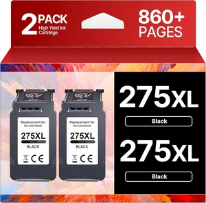 PG-275 Black Ink Cartridge Replacement for Canon 275 Black Ink Canon 275XL to Use with 275XL Ink Cartridege for Canon Printers PIXMA TR4720 TS3522 TR4700 TS3722 TS3500 TS3520 TS3720 TR4722 (2 Black) PG-275 Black Ink Cartridge Replacement for Canon 275 Black Ink Canon 275XL to Use with 275XL Ink Cartridege for Canon Printers PIXMA TR4720 TS3522 TR4700 TS3722 TS3500 TS3520 TS3720 TR4722 (2 Black)