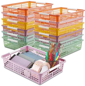 12 Pack Plastic Turn in Paper Trays for Classroom Storage Bin Basket Organizers for School Teacher Supplies Classroom Office Home Organization and Storage Tray Holds 4A Paper File (Pastel) 12 Pack Plastic Turn in Paper Trays for Classroom Storage Bin Basket Organizers for School Teacher Supplies Classroom Office Home Organization and Storage Tray Holds 4A Paper File (Pastel)