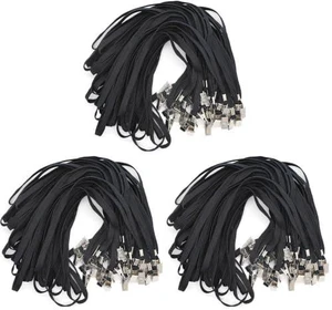 Black Lanyards 300 Pack Bulk Badge Lanyards with Clip Neck Flat Lanyard with Badge Lanyard Bulldog Clip Black Lanyards 300 Pack Bulk Badge Lanyards with Clip Neck Flat Lanyard with Badge Lanyard Bulldog Clip