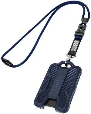 Badge Holder with Breakaway Lanyard, Carbon Fiber-Texture, 6 Cards American Flag, Quick Release Detachable Buckle, Metal Clip, Heavy Duty ID Card Holder, for Work, Office, All Blue Badge Holder with Breakaway Lanyard, Carbon Fiber-Texture, 6 Cards American Flag, Quick Release Detachable Buckle, Metal Clip, Heavy Duty ID Card Holder, for Work, Office, All Blue