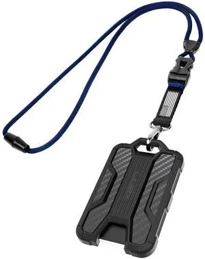 Badge Holder with Breakaway Lanyard, Carbon Fiber-Texture, 6 Cards American Flag, Quick Release Detachable Buckle, Metal Clip, Heavy Duty ID Card Holder, for Work, Office, Easy to Use, Blue Badge Holder with Breakaway Lanyard, Carbon Fiber-Texture, 6 Cards American Flag, Quick Release Detachable Buckle, Metal Clip, Heavy Duty ID Card Holder, for Work, Office, Easy to Use, Blue
