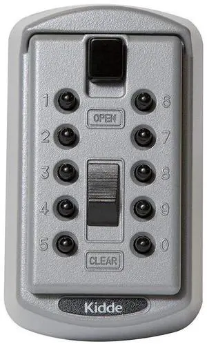 AccessPoint 001170 KeySafe Original Slimline Push Button Combination Permanent Key Lock Box, 2-Key, Titanium Gray AccessPoint 001170 KeySafe Original Slimline Push Button Combination Permanent Key Lock Box, 2-Key, Titanium Gray
