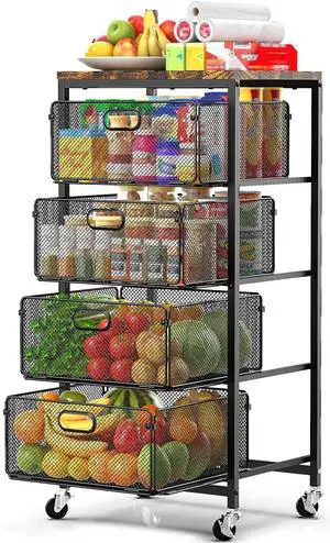Kitchen Storage Cart with Drawers,Metal Snack Cart Organizer,Black 4-Tier Craft Cart with Lockable Wheels, Wooden Top, Rolling Storage Drawer Carts for Snacks,Beauty,Craft,Art,Makeup,School Kitchen Storage Cart with Drawers,Metal Snack Cart Organizer,Black 4-Tier Craft Cart with Lockable Wheels, Wooden Top, Rolling Storage Drawer Carts for Snacks,Beauty,Craft,Art,Makeup,School