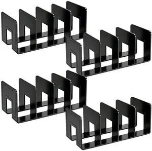 Acrylic File Holder, Black File Sorter Desk File Organizer, Sturdy Desktop File Folder Organizer Rack for Envelopes Mail Letter Paper Notebook Electronics Office Supplies (4 Sections, 4 Pack) Acrylic File Holder, Black File Sorter Desk File Organizer, Sturdy Desktop File Folder Organizer Rack for Envelopes Mail Letter Paper Notebook Electronics Office Supplies (4 Sections, 4 Pack)