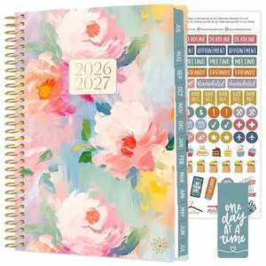 2026-2027 Planner - Academic Year (July 2026 - July 2027) Monthly & Weekly Soft Cover Planner for Women - 13 Month Calendar Agenda Book with Stickers - 5.5" x 8.25" - Painted Peonies 2026-2027 Planner - Academic Year (July 2026 - July 2027) Monthly & Weekly Soft Cover Planner for Women - 13 Month Calendar Agenda Book with Stickers - 5.5" x 8.25" - Painted Peonies