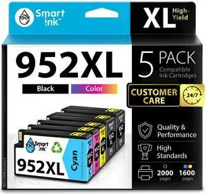 Compatible Ink Cartridges Replacement for HP952XL 952 XL 2 Black and Cyan/Magenta/Yellow (5 Combo Pack) to use with HP OfficeJet Pro 8710 7740 8720 8715 8210 8703 OfficeJet 8702 Printers Compatible Ink Cartridges Replacement for HP952XL 952 XL 2 Black and Cyan/Magenta/Yellow (5 Combo Pack) to use with HP OfficeJet Pro 8710 7740 8720 8715 8210 8703 OfficeJet 8702 Printers