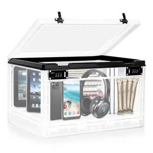 Large Lock Box for Personal Items, 24 Litre Combination Lockable Storage Box for Office Locker/School/Medicine/Snacks/Phone Jail/Electronic/Home Large Lock Box for Personal Items, 24 Litre Combination Lockable Storage Box for Office Locker/School/Medicine/Snacks/Phone Jail/Electronic/Home