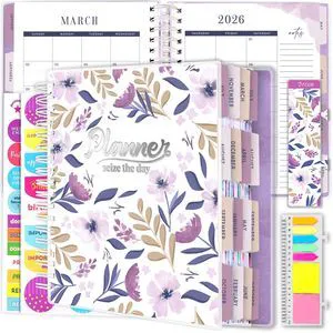 Planner 2026-2027, 18 Months Large Daily Weekly Monthly Organizer July 2026 - Dec 2027, 8.5x9.8", Calendar with Page Tabs, Separator, Pocket Folder, Bookmark & Stickers & Sticky Note Set Planner 2026-2027, 18 Months Large Daily Weekly Monthly Organizer July 2026 - Dec 2027, 8.5x9.8", Calendar with Page Tabs, Separator, Pocket Folder, Bookmark & Stickers & Sticky Note Set