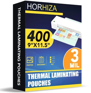 400 Pack 3 Mil Laminating Sheets, Holds 8.5 x 11 Inch Sheets 9 x 11.5 Inches Thermal Laminating Pouches for Laminator, Clear, Letter Size, Office and School Supplies 400 Pack 3 Mil Laminating Sheets, Holds 8.5 x 11 Inch Sheets 9 x 11.5 Inches Thermal Laminating Pouches for Laminator, Clear, Letter Size, Office and School Supplies