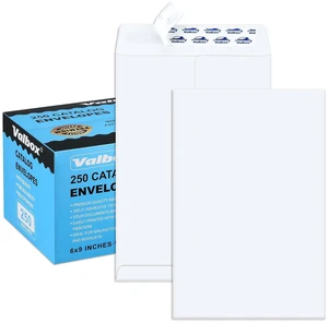 6x9 Self Seal Security Catalog Envelopes 250 Count Small White Envelopes for Mailing, Storage and Organizing 6x9 Self Seal Security Catalog Envelopes 250 Count Small White Envelopes for Mailing, Storage and Organizing