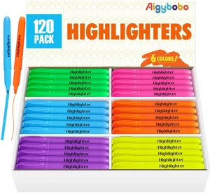 120 Pack Highlighters in 6 Assorted Colors, Chisel Tip Dry-Quickly Highlighters Bulk, No Bleed Highlighter Markers for Kids Adults, Classroom Teachers Must Haves, School Office Supplies 120 Pack Highlighters in 6 Assorted Colors, Chisel Tip Dry-Quickly Highlighters Bulk, No Bleed Highlighter Markers for Kids Adults, Classroom Teachers Must Haves, School Office Supplies
