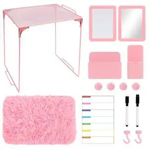 15 PCS Pink School Locker Organizer Kit with Shelf and Accessories Locker Accessories Include Shelf, Rug, Magnetic Mirror, Whiteboard with Marker and Nails for Girls' Back to School 15 PCS Pink School Locker Organizer Kit with Shelf and Accessories Locker Accessories Include Shelf, Rug, Magnetic Mirror, Whiteboard with Marker and Nails for Girls' Back to School