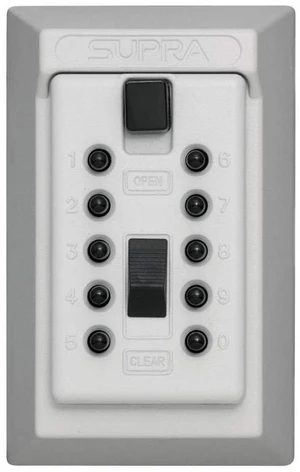 AccessPoint 001408 KeySafe Original Push Button Combination Permanent Key Lock Box, 5-Key, White AccessPoint 001408 KeySafe Original Push Button Combination Permanent Key Lock Box, 5-Key, White