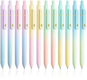 Gel Pens, 12 Pcs 0.5mm Fine Point Smooth Writing Pens Japanese Cute Pens, High-End Series Black Ink Pens for Journaling Note Taking, School Office Supplies for Women Men (12 Pcs Ombre) Gel Pens, 12 Pcs 0.5mm Fine Point Smooth Writing Pens Japanese Cute Pens, High-End Series Black Ink Pens for Journaling Note Taking, School Office Supplies for Women Men (12 Pcs Ombre)