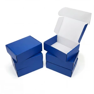 12x9x4 in Cardboard Shipping Boxes Set of 6, Gift Box Royal Blue Bright Color, Glossy Cardboard, Easy Fold, Shape Well, Self locking, Gift Wrap, Theme Packaging, Small Business Branding 12x9x4 in Cardboard Shipping Boxes Set of 6, Gift Box Royal Blue Bright Color, Glossy Cardboard, Easy Fold, Shape Well, Self locking, Gift Wrap, Theme Packaging, Small Business Branding
