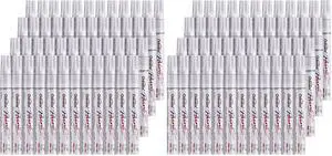 48 White Paint Pens Permanent Markers, Oil Based Paint Markers (Pack of 2) 48 White Paint Pens Permanent Markers, Oil Based Paint Markers (Pack of 2)