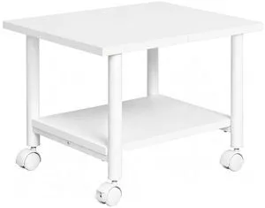 Printer Stand, 2-Tier Industrial Under Desk Printer Cart with Shelf, Mobile Heavy Duty Storage Rack on Wheels for Home, Office, White WW02PS01G1 Printer Stand, 2-Tier Industrial Under Desk Printer Cart with Shelf, Mobile Heavy Duty Storage Rack on Wheels for Home, Office, White WW02PS01G1